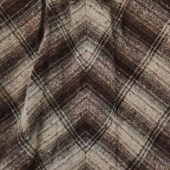 Vintage Skirt 80s Plaid Wool Tweed A-Line Preppy Dark Academia Retro Classic 12 - Picture 4 of 11